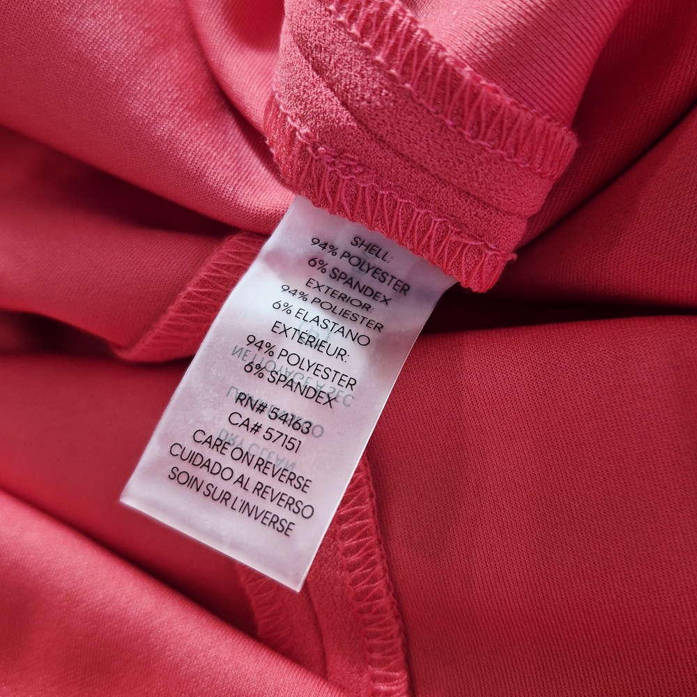 Calvin Klein Hot Pink V-Neck Midi Dress - Picture 7 of 7